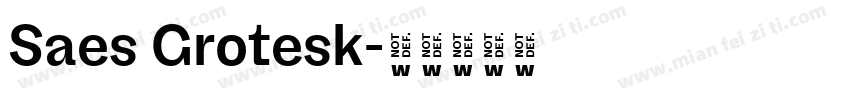 Saes Grotesk字体转换